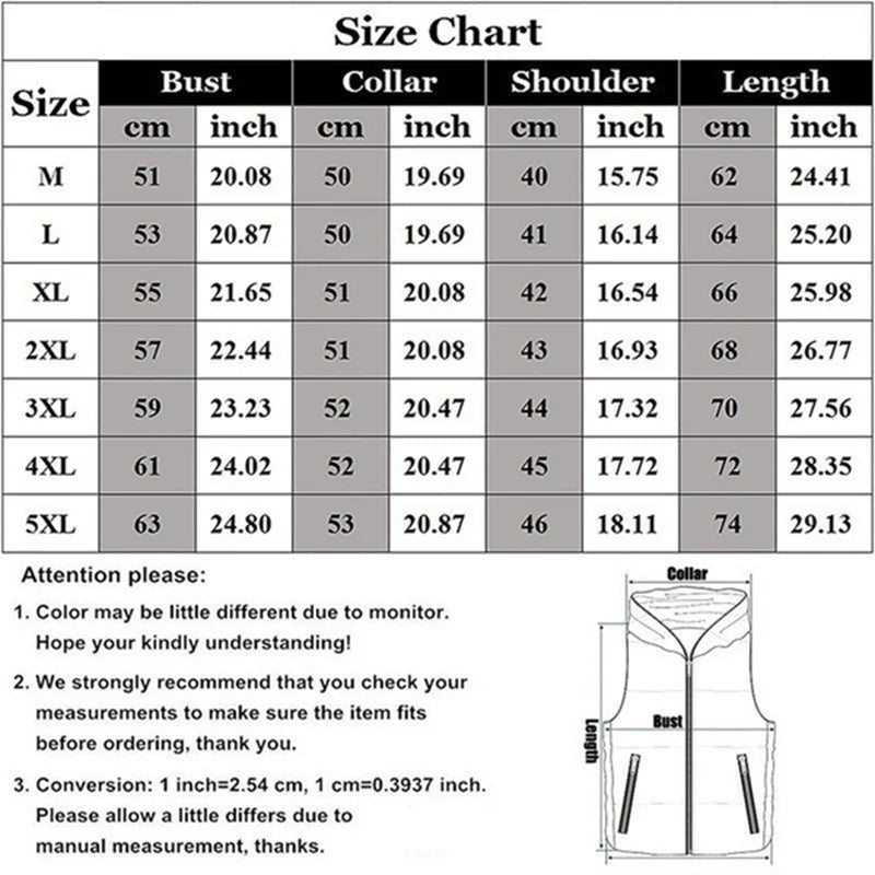 SaneShoppe-Men's Sleeveless Down Vest, Fashion Stand Collar Jacket