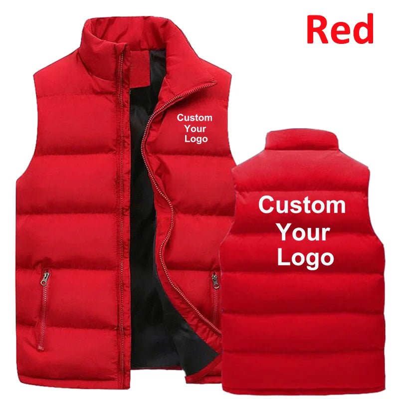 SaneShoppe-Men's Sleeveless Down Vest, Fashion Stand Collar Jacket