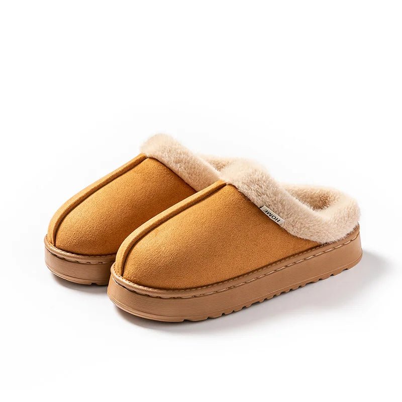 SaneShoppe - Fashion Women Fluffy Slippers for Autumn and Winter Indoor EVA Thick Sole Anti - Slip and Warm Unisex Slippers for Winter