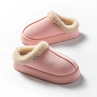 SaneShoppe - Fashion Women Fluffy Slippers for Autumn and Winter Indoor EVA Thick Sole Anti - Slip and Warm Unisex Slippers for Winter