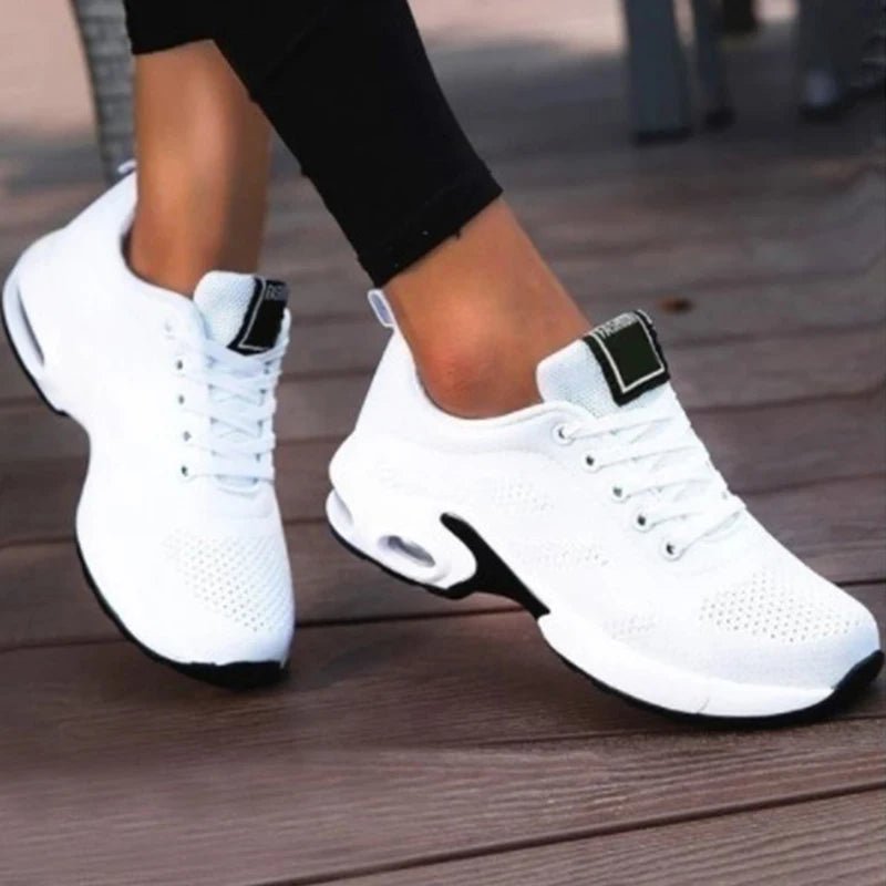 SaneShoppe - Fashion Women Sneakers Lace Up Women's Sneakers Plus Size Platform Shoes Soft Breathable Zapatillas Mujer Female Footwear