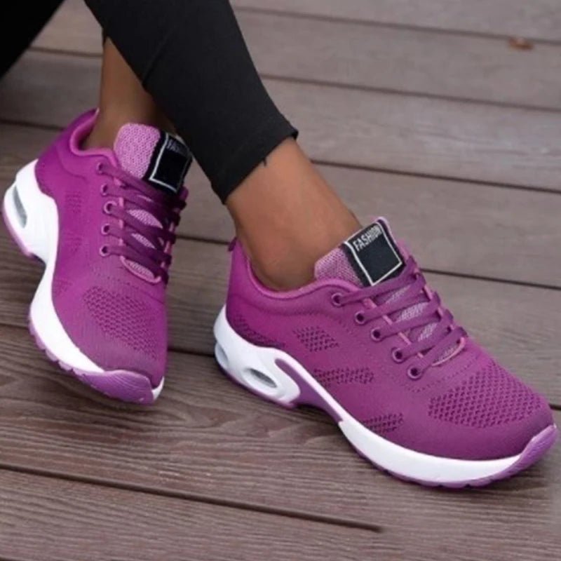 SaneShoppe - Fashion Women Sneakers Lace Up Women's Sneakers Plus Size Platform Shoes Soft Breathable Zapatillas Mujer Female Footwear
