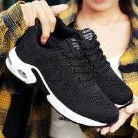 SaneShoppe - Fashion Women Sneakers Lace Up Women's Sneakers Plus Size Platform Shoes Soft Breathable Zapatillas Mujer Female Footwear