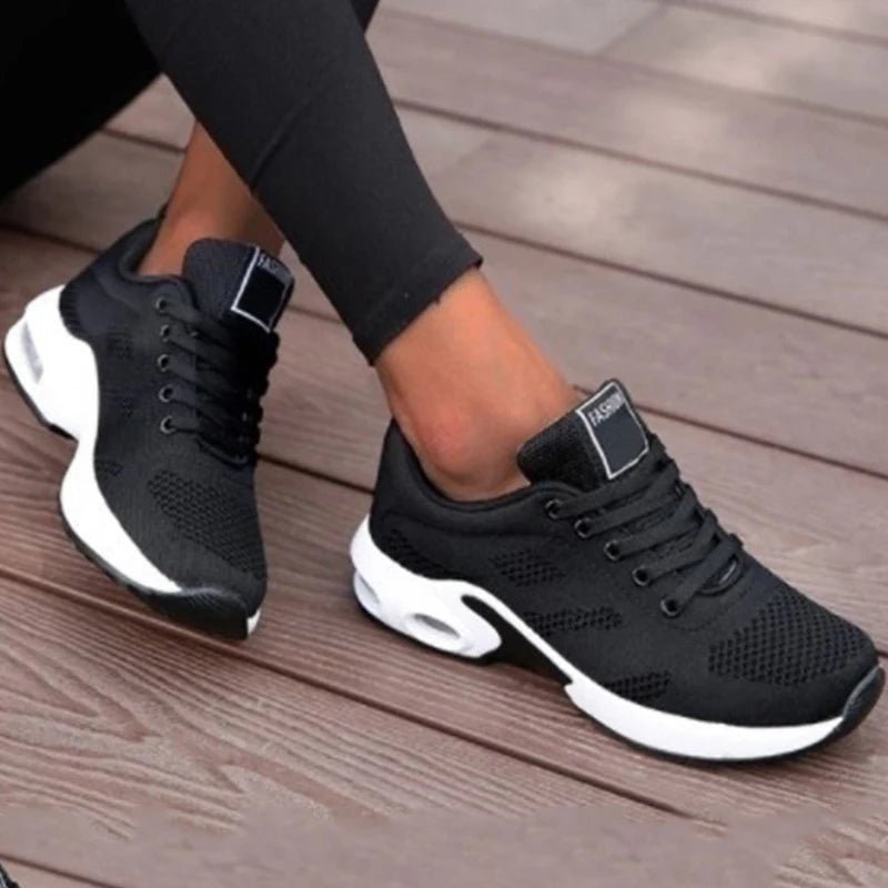SaneShoppe - Fashion Women Sneakers Lace Up Women's Sneakers Plus Size Platform Shoes Soft Breathable Zapatillas Mujer Female Footwear