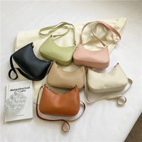 SaneShoppe - Fashionable and trendy solid - color handbag, simple and new small square bag, stylish and high - quality single - shoulder armpit bag