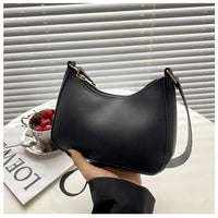 SaneShoppe - Fashionable and trendy solid - color handbag, simple and new small square bag, stylish and high - quality single - shoulder armpit bag