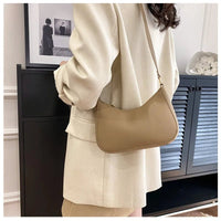 SaneShoppe - Fashionable and trendy solid - color handbag, simple and new small square bag, stylish and high - quality single - shoulder armpit bag