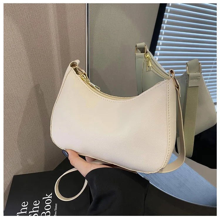 SaneShoppe - Fashionable and trendy solid - color handbag, simple and new small square bag, stylish and high - quality single - shoulder armpit bag