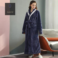 SaneShoppe-Couples Thick Coral Velvet Bathrobes for Adults - Autumn/Winter