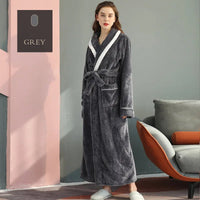SaneShoppe-Couples Thick Coral Velvet Bathrobes for Adults - Autumn/Winter