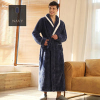 SaneShoppe-Couples Thick Coral Velvet Bathrobes for Adults - Autumn/Winter