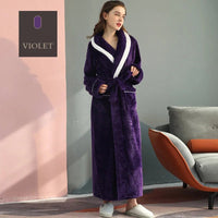 SaneShoppe-Couples Thick Coral Velvet Bathrobes for Adults - Autumn/Winter