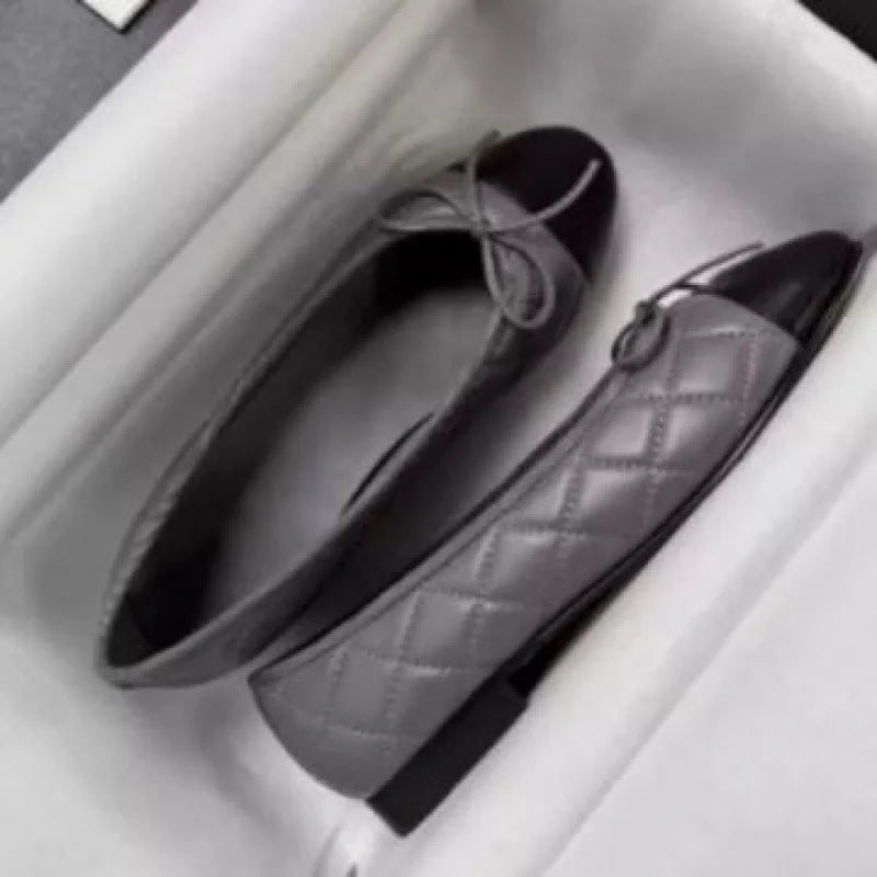 SaneShoppe-French Style Women's Classic Ballet Flats with Butterfly Knot Detail