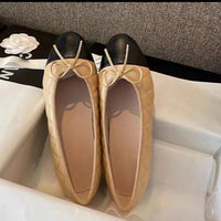 SaneShoppe-French Style Women's Classic Ballet Flats with Butterfly Knot Detail
