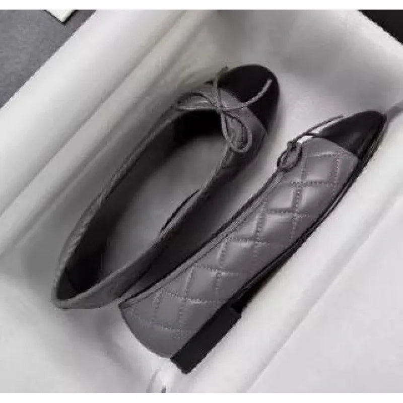 SaneShoppe-French Style Women's Classic Ballet Flats with Butterfly Knot Detail