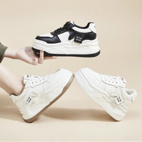 SaneShoppe - Fujin 8.5cm Genuine Leather Women Vulcanize Chunky Sneakers Women Summer Hidden High Heels Platform Wedge Summer Mesh Shoes