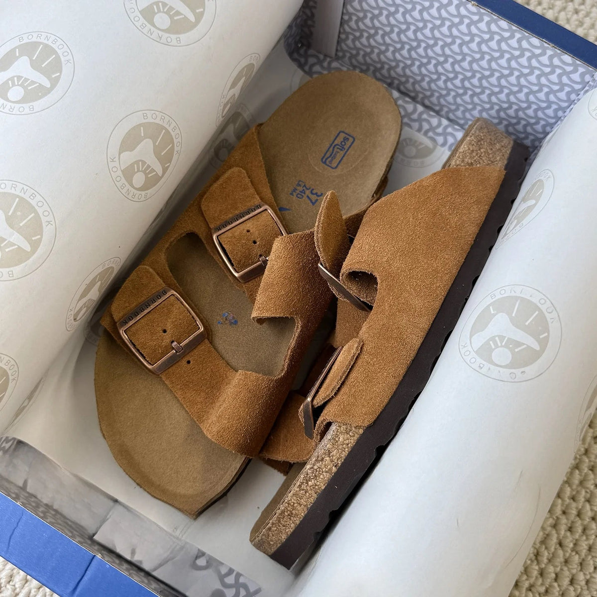 SaneShoppe-Unisex Full Grain Leather Sandals with Cork Sole for Men and Women