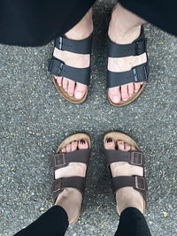 SaneShoppe-Unisex Full Grain Leather Sandals with Cork Sole for Men and Women