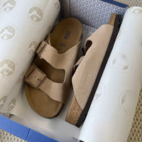 SaneShoppe-Unisex Full Grain Leather Sandals with Cork Sole for Men and Women