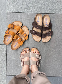 SaneShoppe-Unisex Full Grain Leather Sandals with Cork Sole for Men and Women