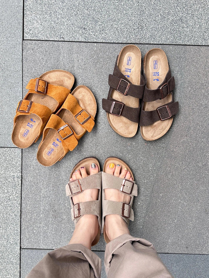 SaneShoppe-Unisex Full Grain Leather Sandals with Cork Sole for Men and Women