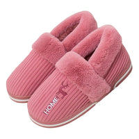 SaneShoppe - Gacimy Warm Cotton Slippers For Women Winter Indoor Soft Flats Shoes Couple Casual Anti - Slip Home Slides Fashion Furry Slippers