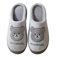 SaneShoppe - Gacimy Warm Cotton Slippers For Women Winter Indoor Soft Flats Shoes Couple Casual Anti - Slip Home Slides Fashion Furry Slippers