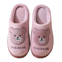 SaneShoppe - Gacimy Warm Cotton Slippers For Women Winter Indoor Soft Flats Shoes Couple Casual Anti - Slip Home Slides Fashion Furry Slippers