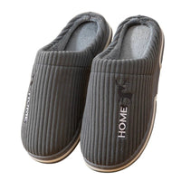 SaneShoppe - Gacimy Warm Cotton Slippers For Women Winter Indoor Soft Flats Shoes Couple Casual Anti - Slip Home Slides Fashion Furry Slippers