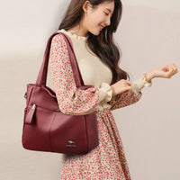 SaneShoppe - Genuine Brand Soft Leather Hand Bag Luxury Handbags Women Bags Designer Female Shoulder Crossbody Tote Bags for Women Sac