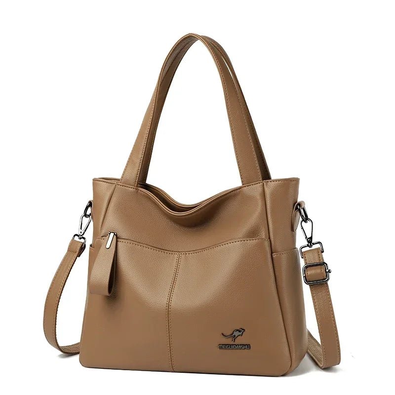 SaneShoppe - Genuine Brand Soft Leather Hand Bag Luxury Handbags Women Bags Designer Female Shoulder Crossbody Tote Bags for Women Sac