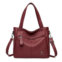 SaneShoppe - Genuine Brand Soft Leather Hand Bag Luxury Handbags Women Bags Designer Female Shoulder Crossbody Tote Bags for Women Sac