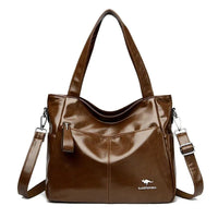 SaneShoppe - Genuine Brand Soft Leather Hand Bag Luxury Handbags Women Bags Designer Female Shoulder Crossbody Tote Bags for Women Sac