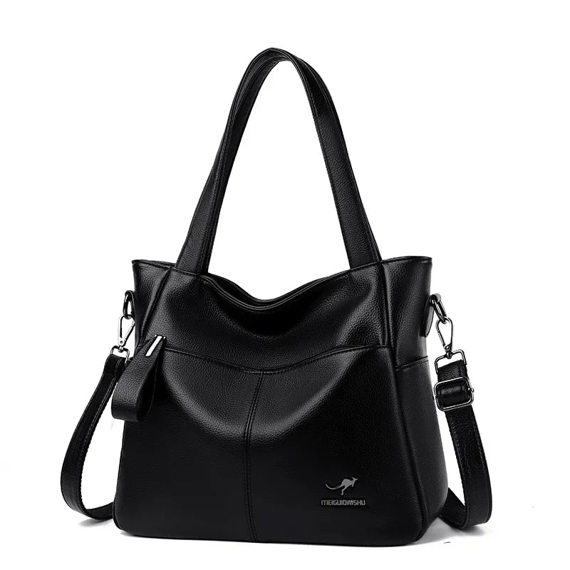 SaneShoppe - Genuine Brand Soft Leather Hand Bag Luxury Handbags Women Bags Designer Female Shoulder Crossbody Tote Bags for Women Sac