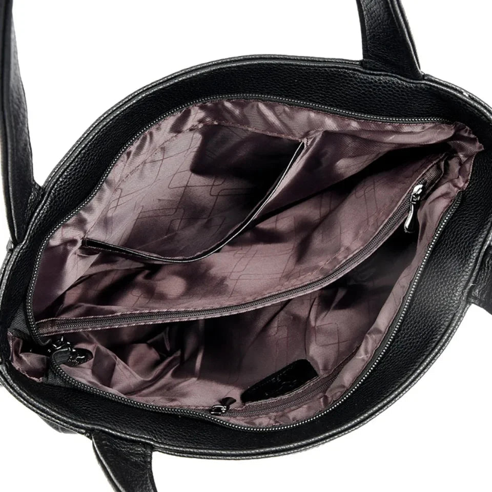 SaneShoppe - Genuine Brand Soft Leather Hand Bag Luxury Handbags Women Bags Designer Female Shoulder Crossbody Tote Bags for Women Sac