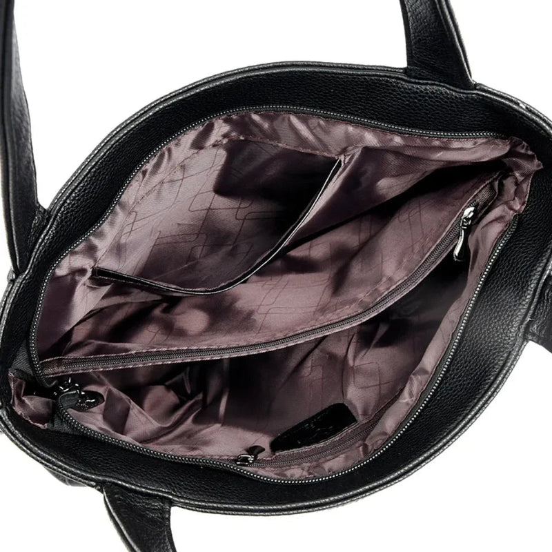 SaneShoppe - Genuine Brand Soft Leather Hand Bag Luxury Handbags Women Bags Designer Female Shoulder Crossbody Tote Bags for Women Sac