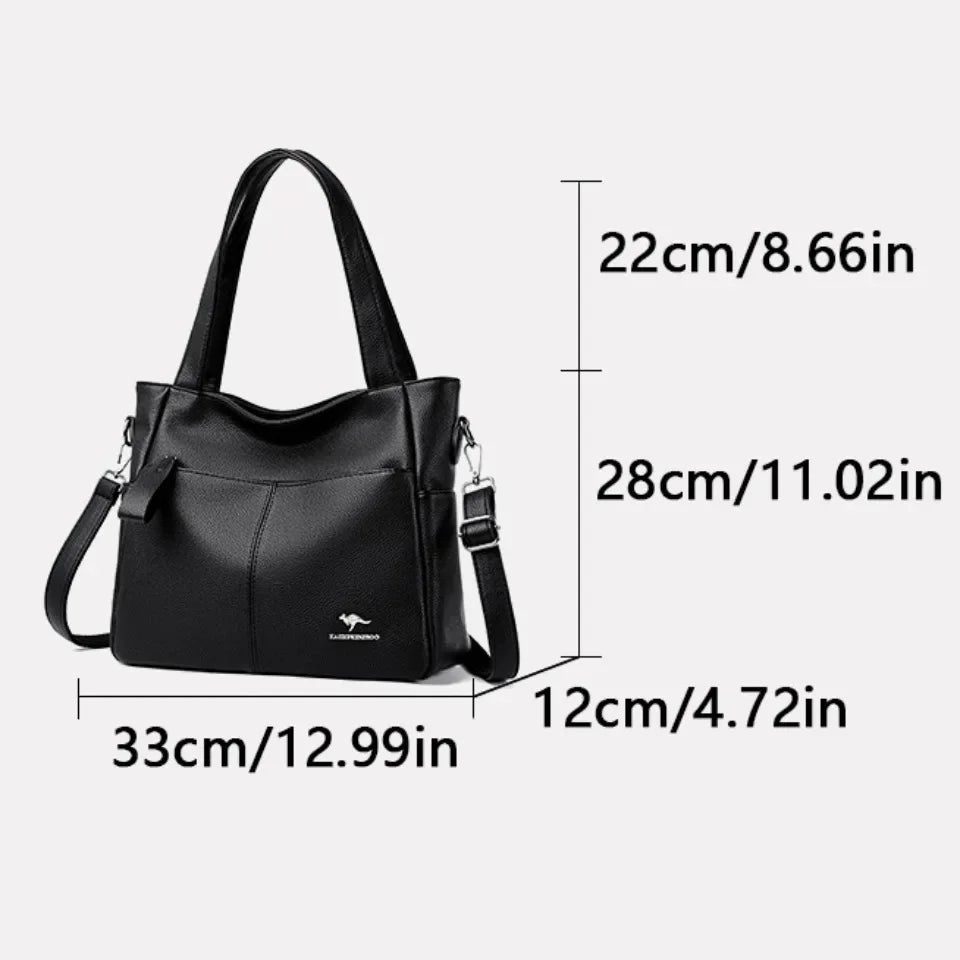 SaneShoppe - Genuine Brand Soft Leather Hand Bag Luxury Handbags Women Bags Designer Female Shoulder Crossbody Tote Bags for Women Sac
