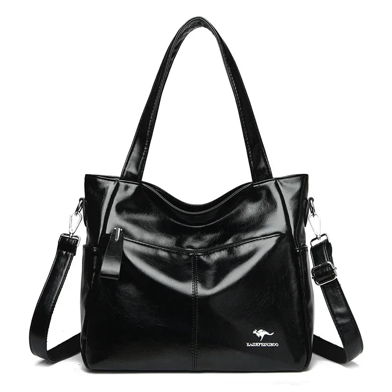 SaneShoppe - Genuine Brand Soft Leather Hand Bag Luxury Handbags Women Bags Designer Female Shoulder Crossbody Tote Bags for Women Sac