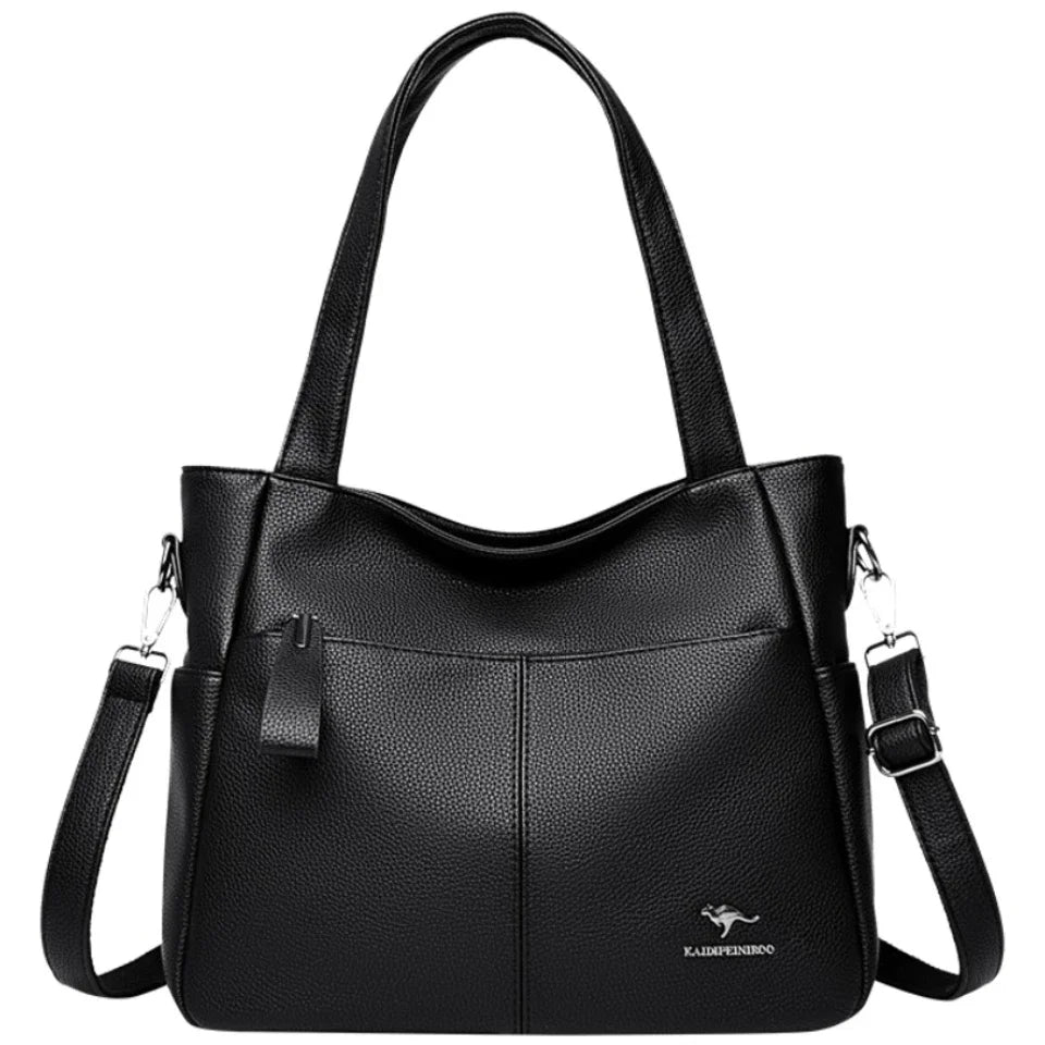 SaneShoppe - Genuine Brand Soft Leather Hand Bag Luxury Handbags Women Bags Designer Female Shoulder Crossbody Tote Bags for Women Sac
