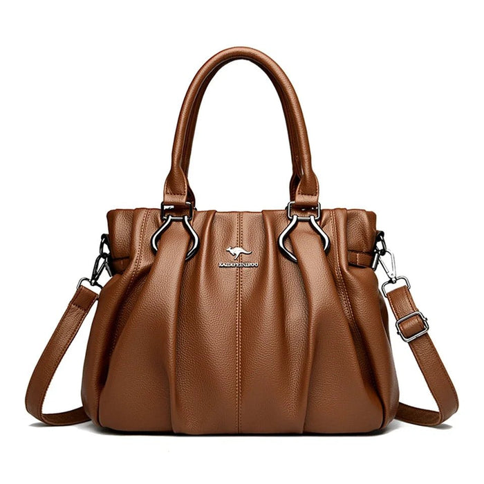 SaneShoppe - Genuine Casual Tote Bag Luxury Handbags For Women Designer Purses and Handbag High Quality Soft Leather Commuting Hand Bags