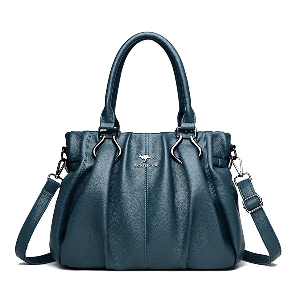 SaneShoppe - Genuine Casual Tote Bag Luxury Handbags For Women Designer Purses and Handbag High Quality Soft Leather Commuting Hand Bags