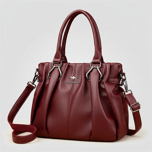 SaneShoppe - Genuine Casual Tote Bag Luxury Handbags For Women Designer Purses and Handbag High Quality Soft Leather Commuting Hand Bags
