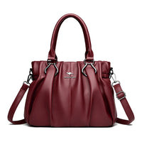 SaneShoppe - Genuine Casual Tote Bag Luxury Handbags For Women Designer Purses and Handbag High Quality Soft Leather Commuting Hand Bags