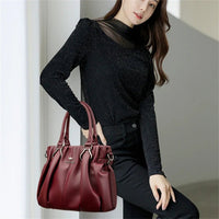 SaneShoppe - Genuine Casual Tote Bag Luxury Handbags For Women Designer Purses and Handbag High Quality Soft Leather Commuting Hand Bags