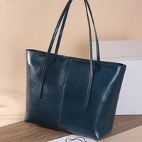 SaneShoppe - Genuine Leather Women's Large Capacity Tote Bag Women Fashion High quality Cowhide hand shoulder bag Commuter shopping bag