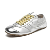 SaneShoppe-Genuine Leather Women's Retro Training Shoes - Large Size Sneakers