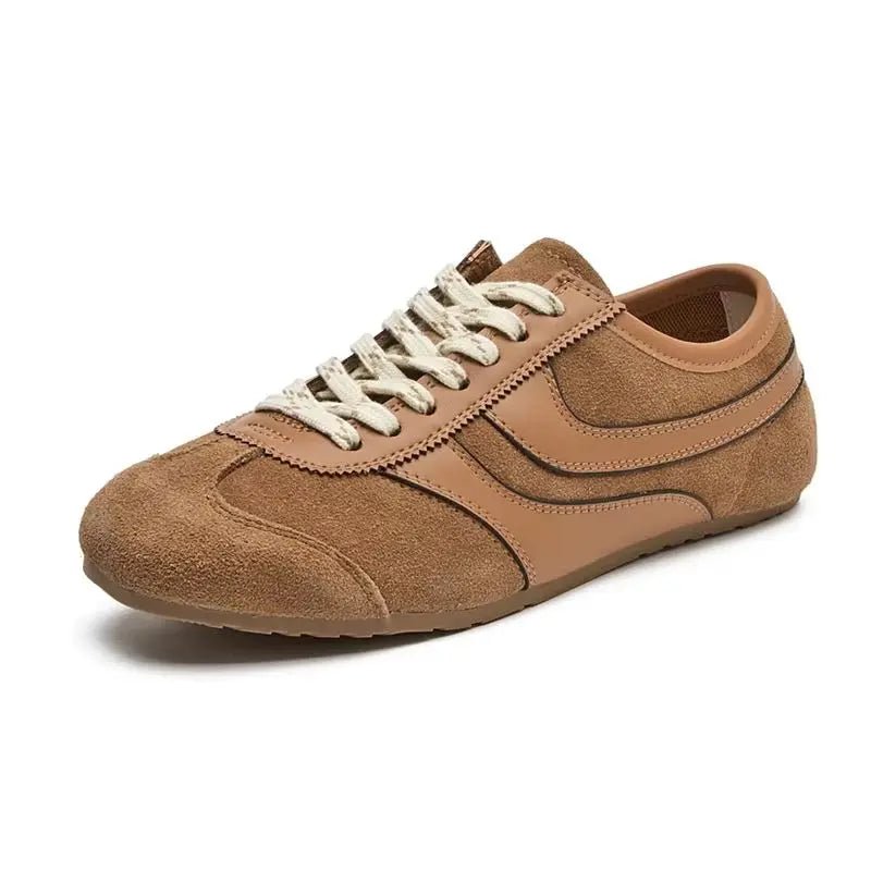 SaneShoppe-Genuine Leather Women's Retro Training Shoes - Large Size Sneakers