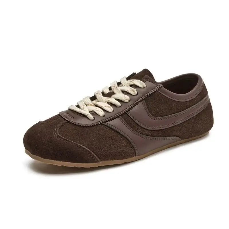 SaneShoppe-Genuine Leather Women's Retro Training Shoes - Large Size Sneakers