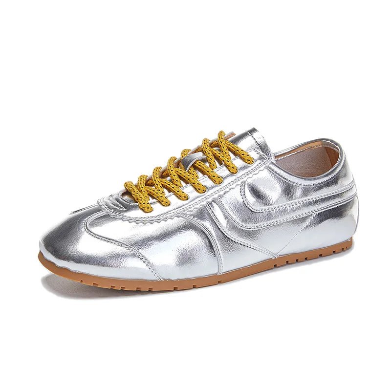 SaneShoppe-Genuine Leather Women's Retro Training Shoes - Large Size Sneakers