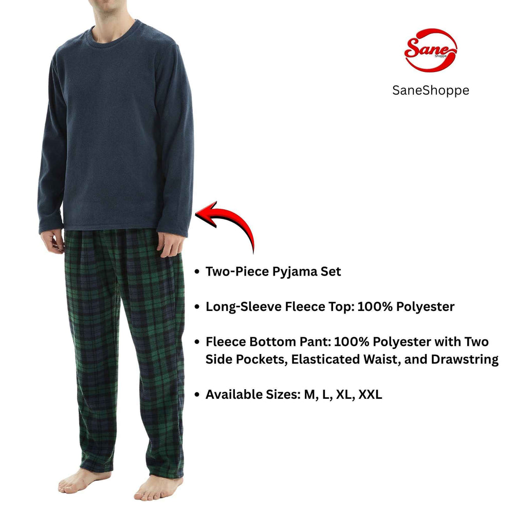 Green Long-Sleeve Fleece Pyjama Sets for Ultimate Comfort and Style